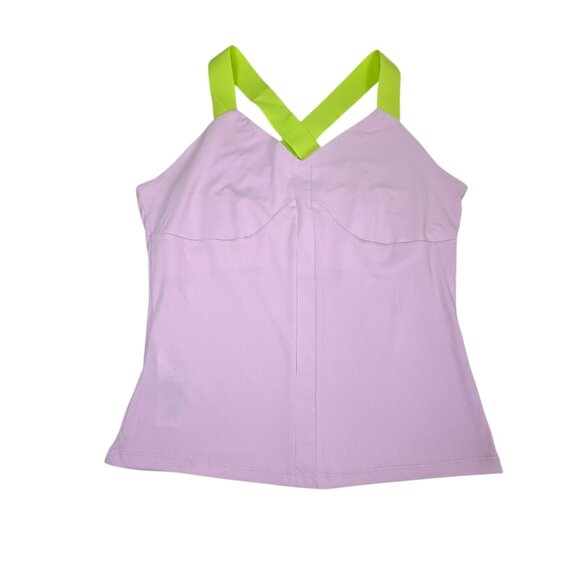 Original Penguin Pink Athletic Tank Top/Cami Size M NWT Neon Green Cross-Back - Picture 4 of 9